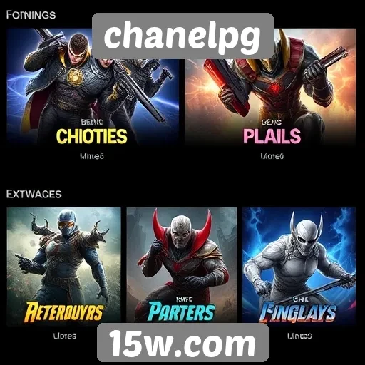 Principais jogos disponíveis no chanelpg